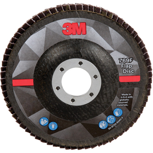 Disque &agrave; lamelles &agrave; changement rapide 769F, 5" x 7/8", Type 27, Grain 40+, C&eacute;ramique Moffatt Supply & Specialties
