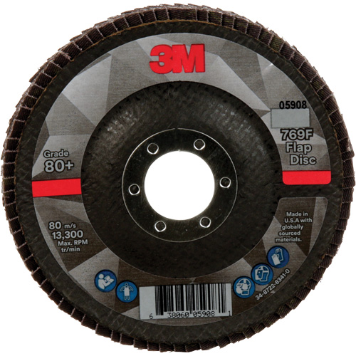 Disque &agrave; lamelles &agrave; changement rapide 769F, 4-1/2" x 7/8", Type 29, Grain 80+, C&eacute;ramique Moffatt Supply & Specialties