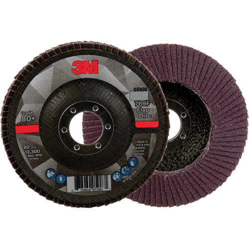 Disque &agrave; lamelles &agrave; changement rapide 769F, 4-1/2" x 7/8", Type 29, Grain 80+, C&eacute;ramique Moffatt Supply & Specialties