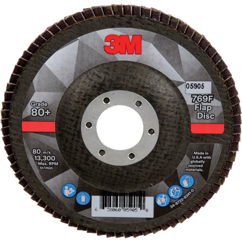769F Quick Change Flap Disc, 4-1/2" x 7/8", Type 27, 80+ Grit, Ceramic Moffatt Supply & Specialties