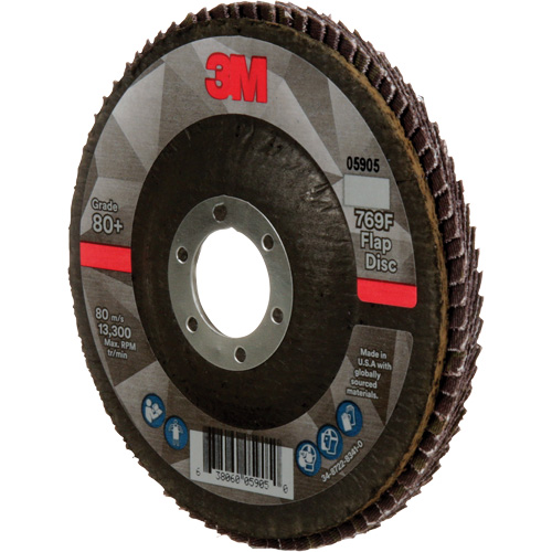 769F Quick Change Flap Disc, 4-1/2" x 7/8", Type 27, 80+ Grit, Ceramic Moffatt Supply & Specialties