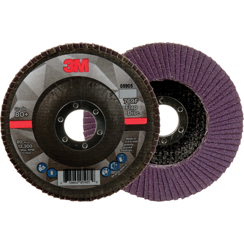 769F Quick Change Flap Disc, 4-1/2" x 7/8", Type 27, 80+ Grit, Ceramic Moffatt Supply & Specialties