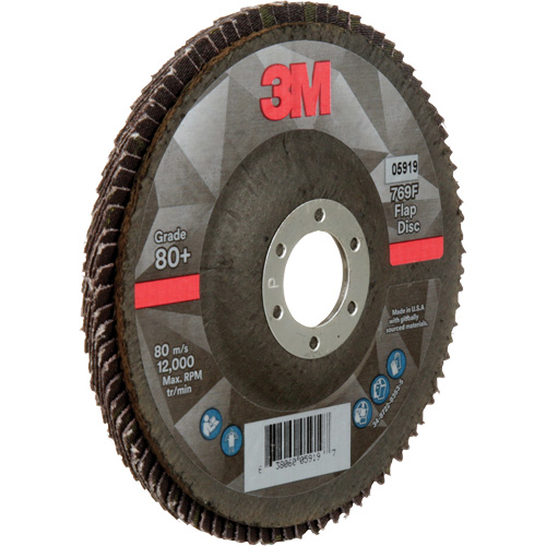 769F Quick Change Flap Disc, 5" x 7/8", Type 27, 80+ Grit, Ceramic Moffatt Supply & Specialties