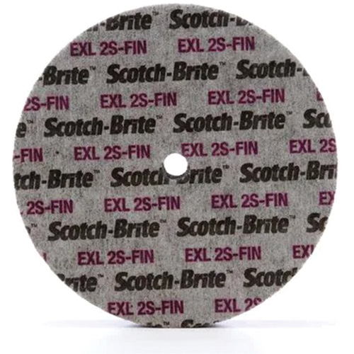 Meule unitaris&eacute;e EXL Scotch-Brite, 6" x 1/4", Arbre de 1/4", Grain de Fin, Carbure de silicium Moffatt Supply & Specialties