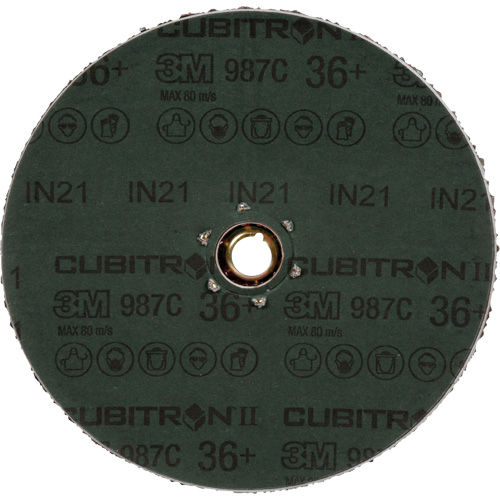 Disque en fibre 987C Cubitron II, C&eacute;ramique, 36+, 4-1/2" Dia Moffatt Supply & Specialties