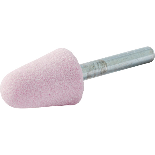 Vitrified Bond Mounted Point, A5, Aluminum Oxide, 3/4" Dia., 1-1/8" L, 80 Grit Moffatt Supply & Specialties