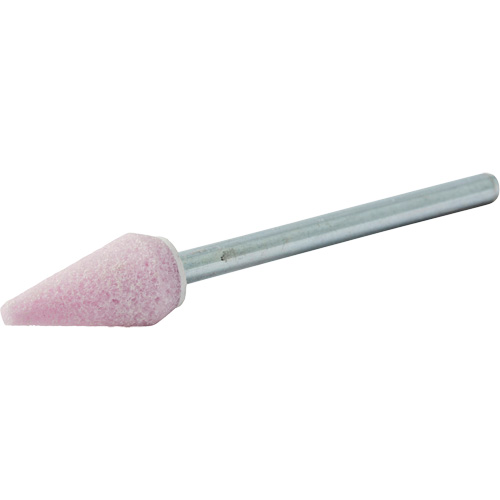 Vitrified Bond Mounted Point, B53, Aluminum Oxide, 5/16" Dia., 5/8" L, 80 Grit Moffatt Supply & Specialties