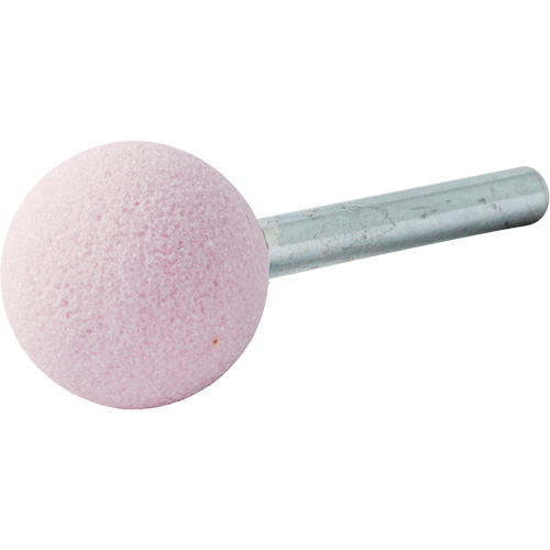 Vitrified Bond Mounted Point, A25, Aluminum Oxide, 1" Dia., 1" L, 80 Grit Moffatt Supply & Specialties