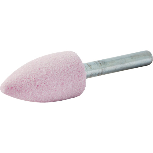 Vitrified Bond Mounted Point, A12, Aluminum Oxide, 11/16" Dia., 1-1/4" L, 80 Grit Moffatt Supply & Specialties
