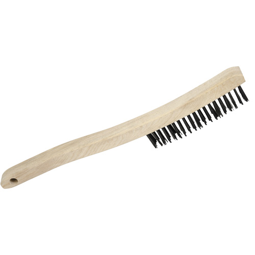 3LH Brosse m&eacute;tallique manuelle, Acier au carbone, 3 x 19 rangs de fils, Longueur 13-3/4" Moffatt Supply & Specialties