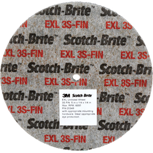 Scotch-Brite EXL Unitized Wheel, 2" x 1/4", 1/4" Arbor, Fine Grit, Silicon Carbide Moffatt Supply & Specialties