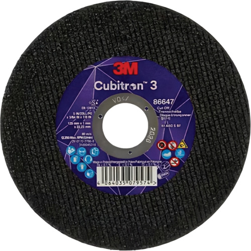 Cubitron 3 Cutting Disc, 5" x 9/32", 3/8" Arbor, Type 41 Moffatt Supply & Specialties