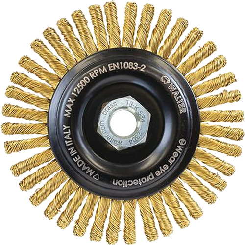 Spark-Free Brass Wire Wheel, 6" Dia. x 5/8"-11 Arbor Moffatt Supply & Specialties