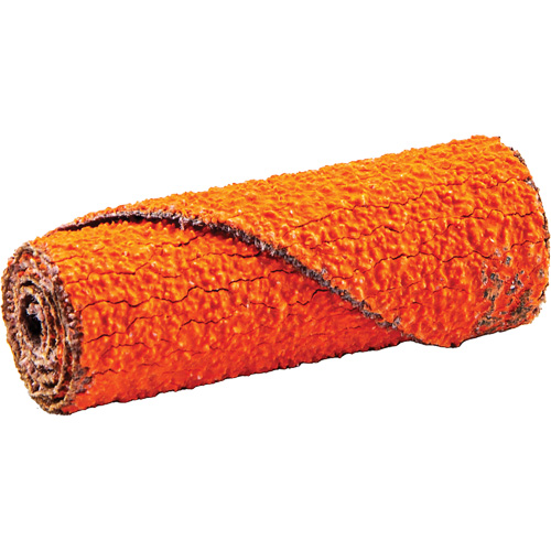 Cartouche de ruban abrasif en rouleau, 60 Grain, 1/2" dia., C&eacute;ramique d'alumine, 1-1/2" lo, 1/8" Dimension de l'arbre Moffatt Supply & Specialties