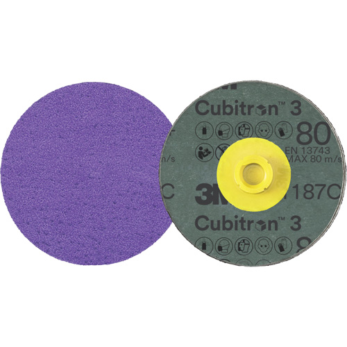 Cubitron 3 Roloc Fibre Disc, 4" Dia., 80+ Grit, Ceramic Moffatt Supply & Specialties