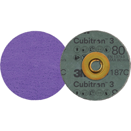 Cubitron 3 Roloc Fibre Disc, 3" Dia., 80+ Grit, Ceramic Moffatt Supply & Specialties