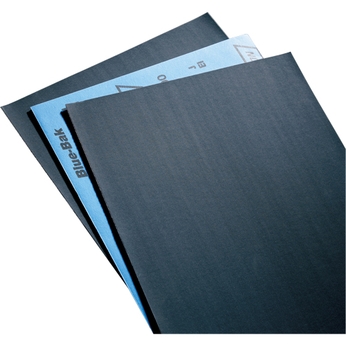 Sandpaper, Paper Sheets - Blue-Bak T414 Waterproof 9" X 11" Sheets, 9" x 11", 220 Grit, Silicon Carbide Moffatt Supply & Specialties