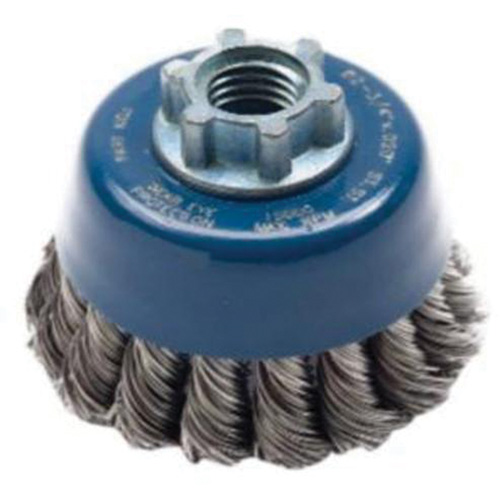Knotted Wire Cup Brush, 2-3/4" Dia. x 5/8"-11 Arbor Moffatt Supply & Specialties