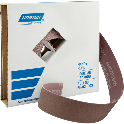 Rouleaux pour l'atelier Metalite K225, Oxyde d'aluminium, 1-1/2" la x 150' lo, Grain 40 Moffatt Supply & Specialties