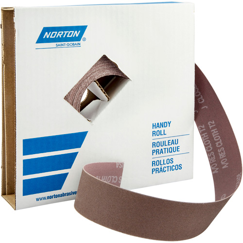 Rouleaux pour l'atelier Metalite K225, Oxyde d'aluminium, 1-1/2" la x 150' lo, Grain P50-X Moffatt Supply & Specialties