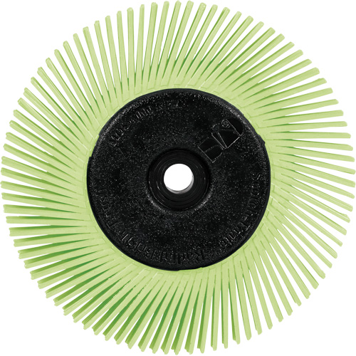 Scotch-Brite Type A Precision Radial Bristle Brush PN-RB with Adapter, Ceramic, 50+ Grit, 6" Dia. Moffatt Supply & Specialties