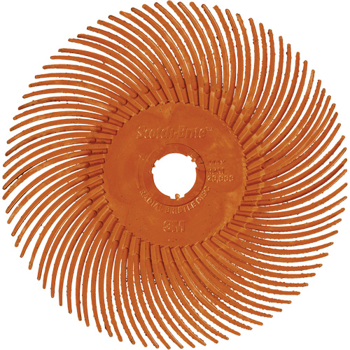 Scotch-Brite Type C Precision Radial Bristle Brush PN-RB, Ceramic, 80+ Grit, 3" Dia. Moffatt Supply & Specialties