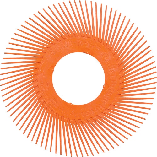 Scotch-Brite Type C Precision Radial Bristle Brush PN-RB without Adapter, Ceramic, 80+ Grit, 7-5/8" Dia. Moffatt Supply & Specialties