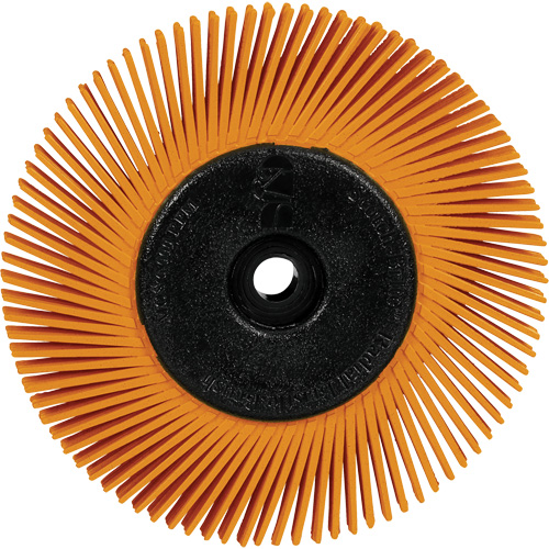 Scotch-Brite Type A Precision Radial Bristle Brush PN-RB with Adapter, Ceramic, 80+ Grit, 6" Dia. Moffatt Supply & Specialties