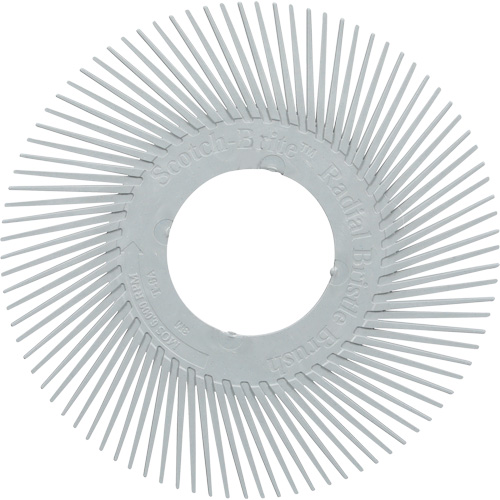 Brosse radiale en soies de pr&eacute;cision type A PN-RB sans adaptateur Scotch-Brite , C&eacute;ramique, Grain 120+, 6" dia. Moffatt Supply & Specialties