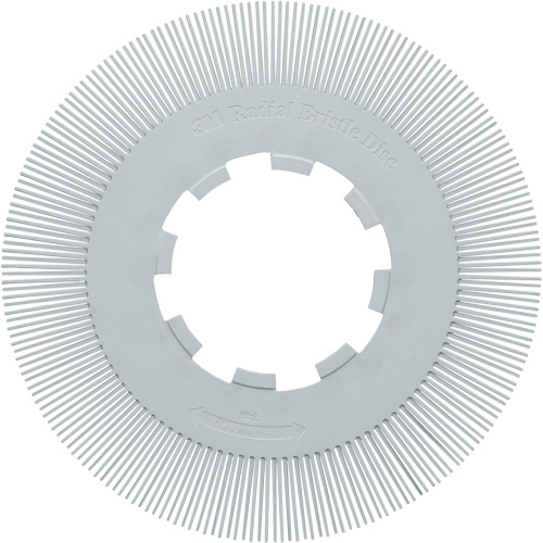 Brosse radiale en soies de pr&eacute;cision type S PN-RB sans adaptateur Scotch-Brite , C&eacute;ramique, Grain 120+, 8" dia. Moffatt Supply & Specialties