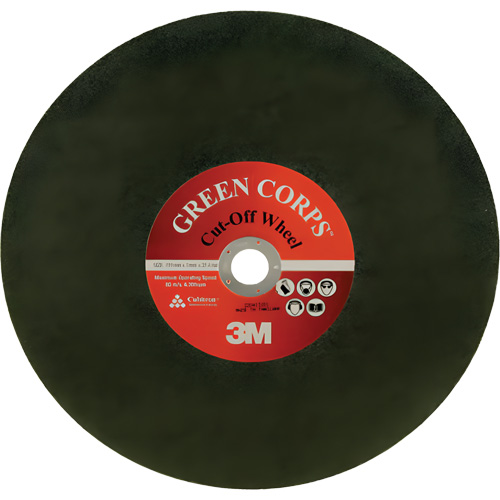 Disque &agrave; tronçonner Green Corps, 13-9/10" x 0,118", Arbre de 1", C&eacute;ramique, 20 000 Tr/min Moffatt Supply & Specialties