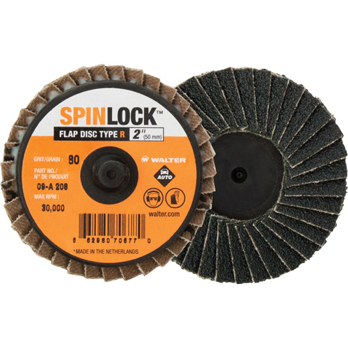 Disque &agrave; lamelles SPINLOCK, 2" x Grain 40, Oxyde d'aluminium Moffatt Supply & Specialties