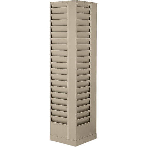 Literature Storage Racks, Rotating, 23 Slots, Steel, 14-1/8" W x 14-1/8" D x 66" H Moffatt Supply & Specialties