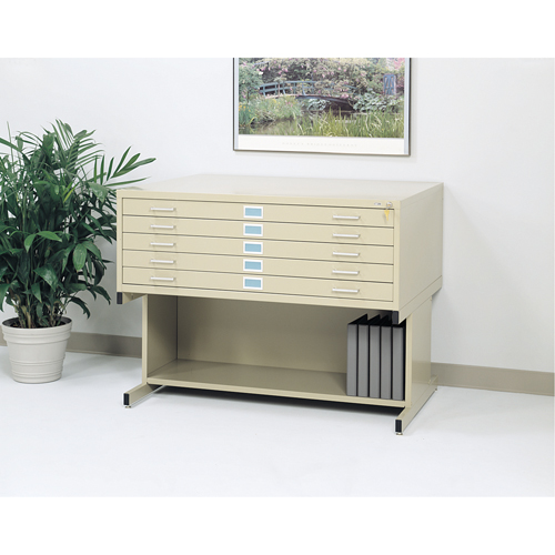 Steel Plan Files, 5 Drawers, 46-3/8" W x 35-3/8" D x 16-1/2" H Moffatt Supply & Specialties