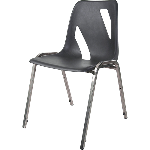 Chaise empilable, Vinyle, Hauteur 31", Capacit&eacute; 275 lb, Noir Moffatt Supply & Specialties