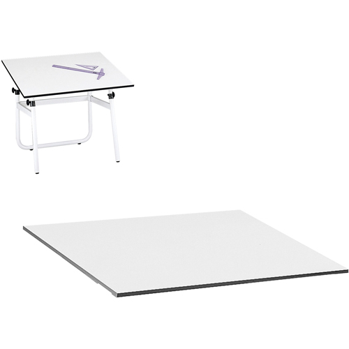 Table Top for Vista Adjustable Drawing Table, 48" W x 3/4" H, White Moffatt Supply & Specialties