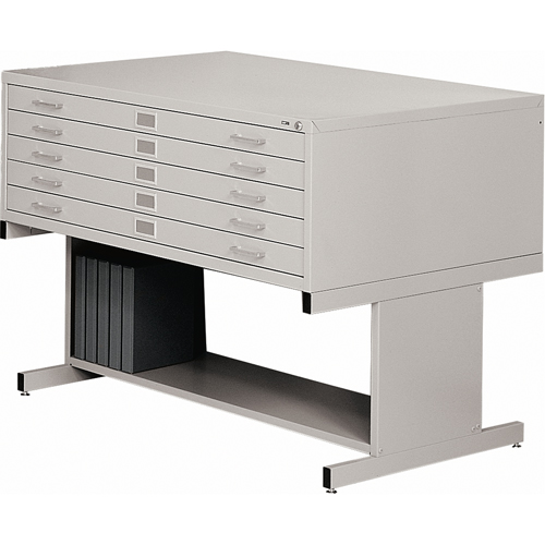 Steel Plan Files, 5 Drawers, 40-3/8" W x 29-3/8" D x 16-1/2" H Moffatt Supply & Specialties