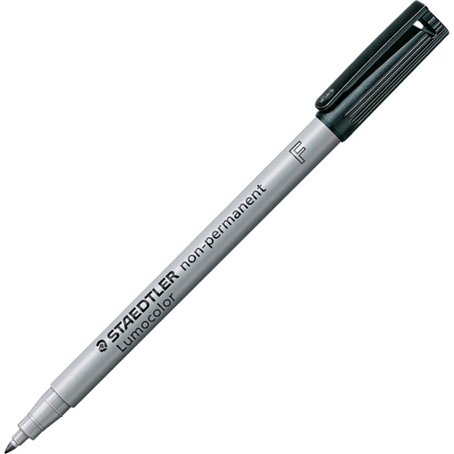 Lumocolor&reg; Non Permanent Fine Tip Black Marker, Black, Fine Tip Moffatt Supply & Specialties