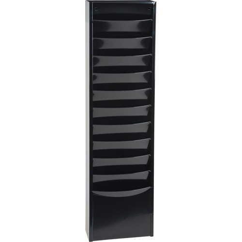 Literature Storage Racks, Stationary, 11 Slots, Steel, 9-3/4" W x 4-1/8" D x 36" H Moffatt Supply & Specialties