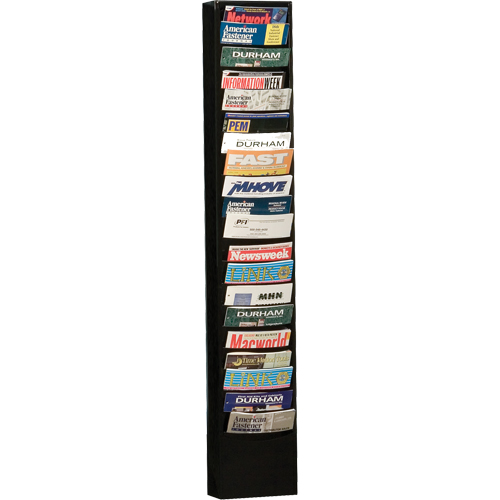 Pr&eacute;sentoirs, Stationnaire, 20 fentes, Acier, 9-3/4" la x 4-1/8" p x 58" h Moffatt Supply & Specialties