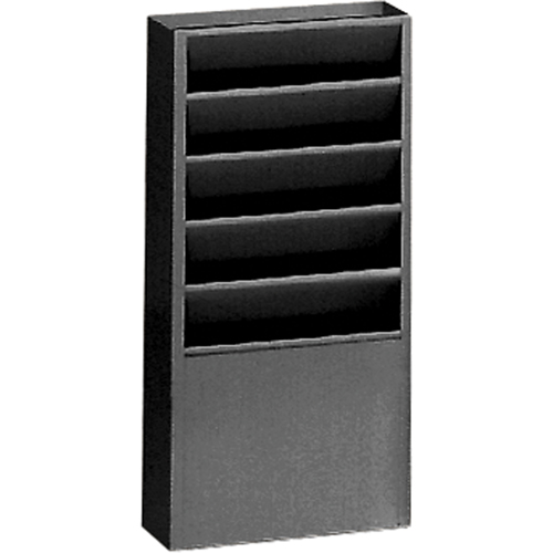 Literature Storage Racks, Stationary, 5 Slots, Steel, 9-3/4" W x 4-1/8" D x 21" H Moffatt Supply & Specialties