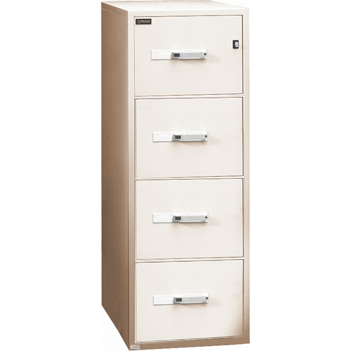Classeurs &agrave; l'&eacute;preuve du feu, Acier, 4 tiroirs, 19-3/4" la x 31" p x 54" h, Beige Moffatt Supply & Specialties