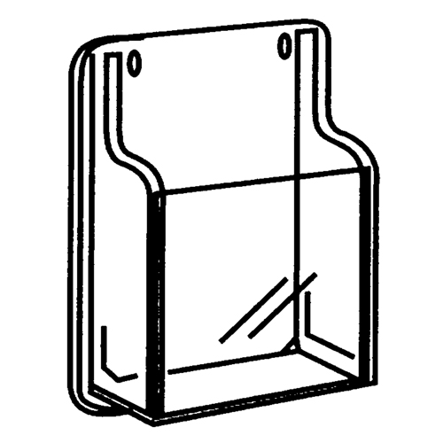 Literature Displays, Wall Mount, 9 Slots, Plastic, 30" W x 2" D x 36-7/8" H Moffatt Supply & Specialties