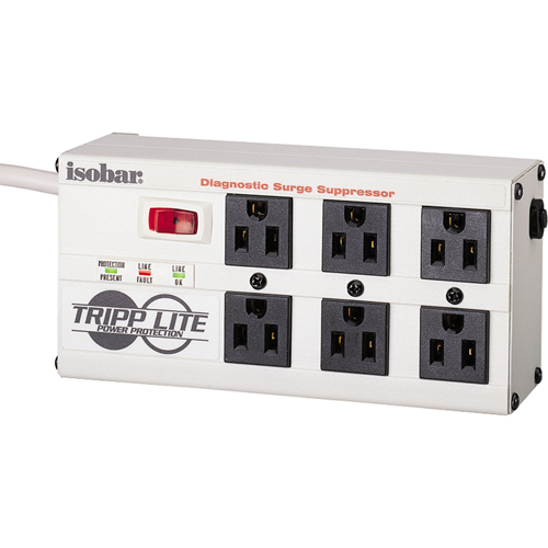 Isobar&reg; Premium Surge Suppressors, 6 Outlets, 2850 J, 1440 W, 6' Cord Moffatt Supply & Specialties