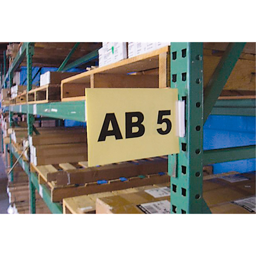 Slip 'N Stik Snap-On Warehouse Aisle Sign Kits, 11" x 8-1/2", Plastic Moffatt Supply & Specialties