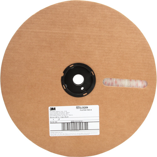 Fastener, Loop, 50 yds x 5/8", Adhesive, White Moffatt Supply & Specialties
