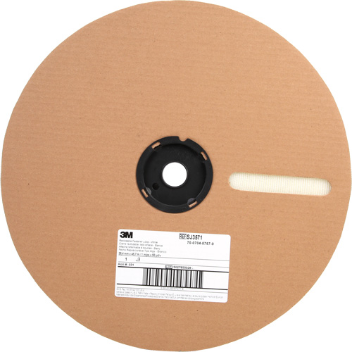 Fastener, Loop, 50 yds x 1", Adhesive, White Moffatt Supply & Specialties