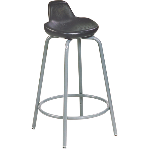 Tabouret de s&eacute;rie 500, Position assise/debout, Ajustable, 18" - 26", Polyur&eacute;thane Si&egrave;ge, Noir Moffatt Supply & Specialties