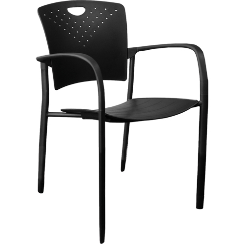 Chaises empilables MaxX StaxX, Polypropyl&egrave;ne, Hauteur 17-1/4", Capacit&eacute; 275 lb, Noir Moffatt Supply & Specialties
