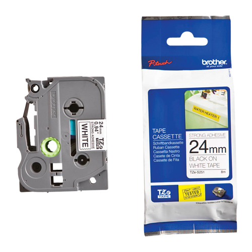 Ruban industriel lamin&eacute;, 24 mm x 13', Noir sur blanc Moffatt Supply & Specialties